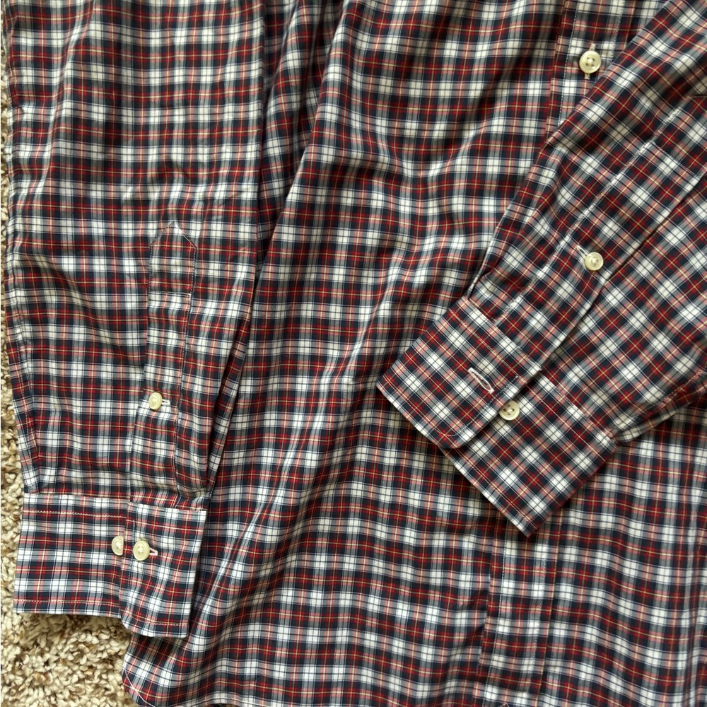 Ralph Lauren Red and Blue Casual Button Down Shirt